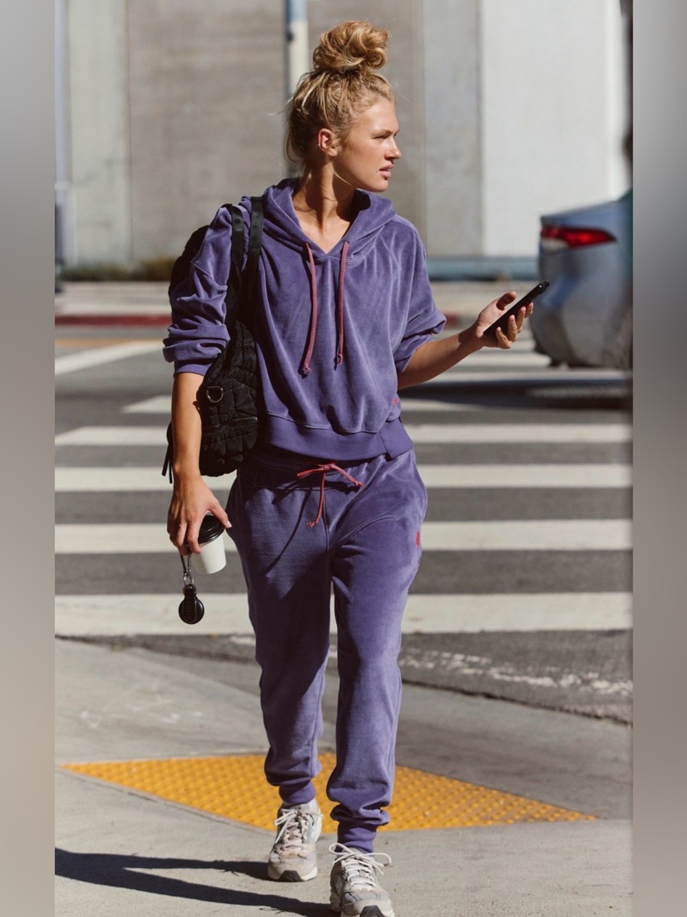 Free People Undefeated Velour Set. NWT. Graphite